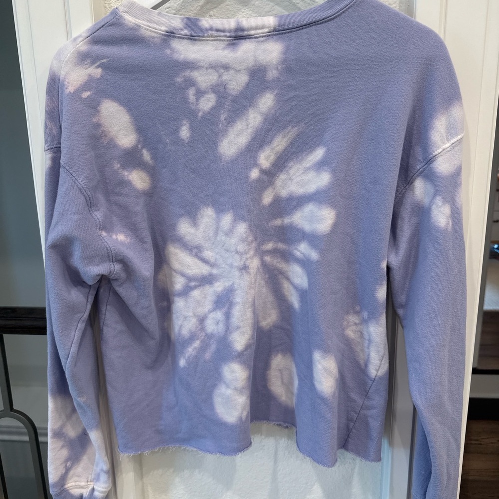Vintage Havana Purple Tie-Dye Cropped Sweatshirt Women’s Medium - Picture 4 of 4